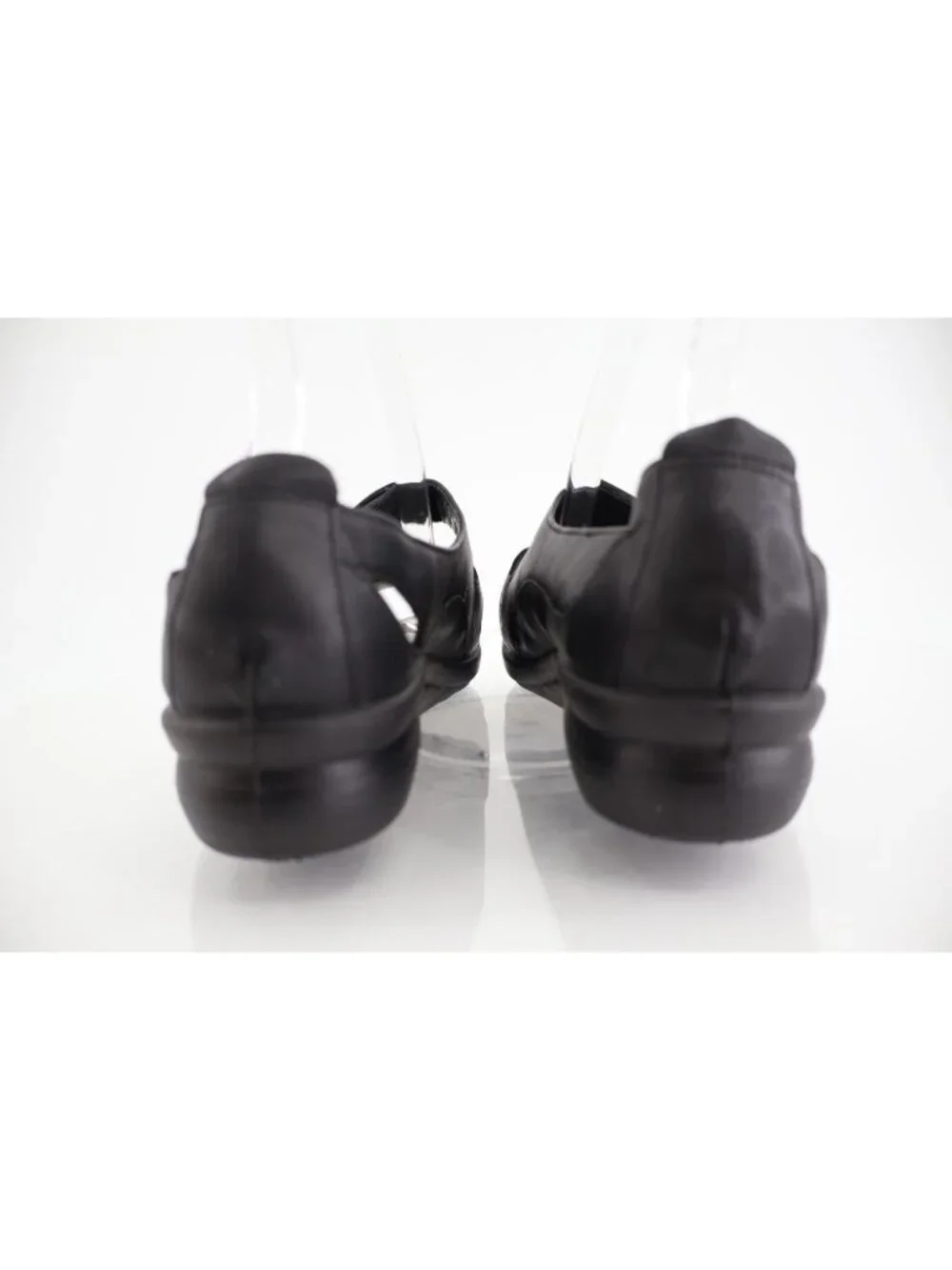 Hotter England Women's Florence Sandal Size 10 Black Leather Adjustable Strap